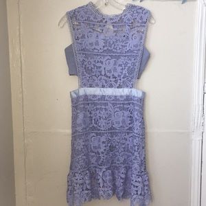 Adorable periwinkle lace embroidered dress